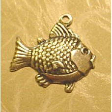 16mm Sterling Silver Plated Fish Charm
