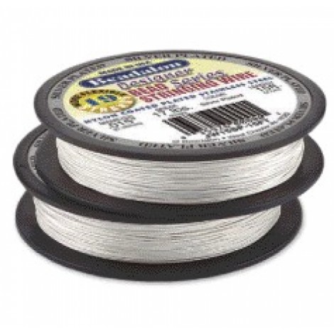 .015" (.38mm) Beadalon 19st Silver Plated Beading Wire - 100ft (30m)