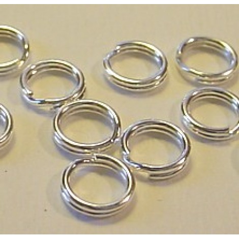 6mm Silver Plated Split Rings