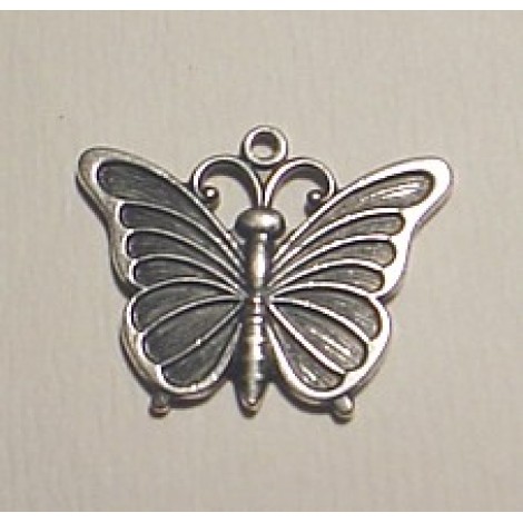 15mm Sterling Plated Butterfly Charm - 18x13mm
