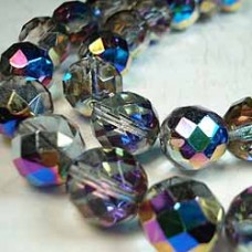12mm Czech Firepolish Prismatic Marea Multi Beads
