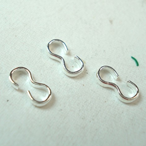 6x3.5mmx1mm Silver Plated Connectors - Pack of 100