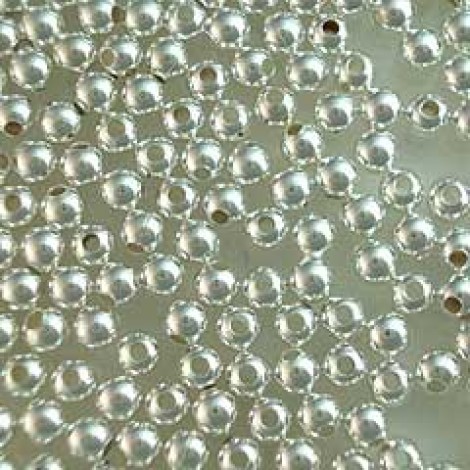 4mm Beadsmith Silver Plated Smooth Round Beads