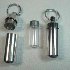 ID/Pill Silver Chrome Capsule Pendant - Each