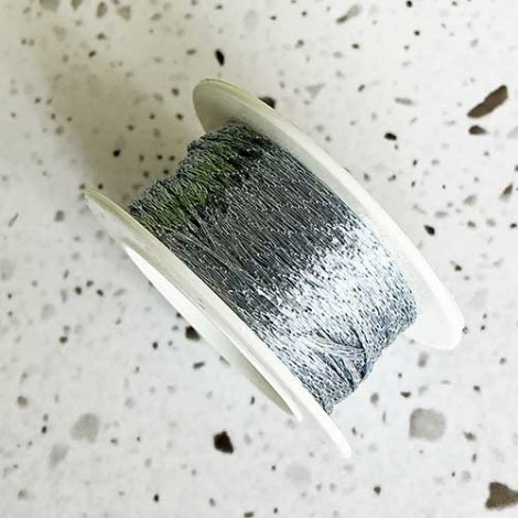1mm Metallic WireLace Ribbon - Silver Blue - Per metre 1mm Metallic WireLace Ribbon - Silver Blue - Per metre