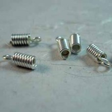Coil End for 1.5-1.9mm Cord - Silver Plated