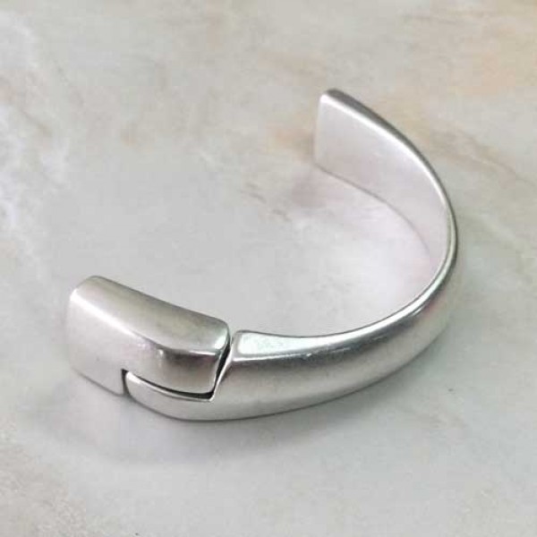 Multistrand Rubber Bracelet Sterling Silver Hook Clasp