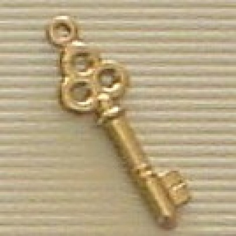 20mm Double Sided Key Brass Charm