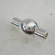 9x17mm Silver Plated Magnetic Clasp for 2.5-2.7mm cord - Pack of 2