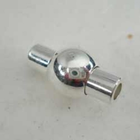 9x17mm Silver Plated Magnetic Clasp for 2.5-2.7mm cord - Pack of 2 9x17mm Silver Plated Magnetic Clasp for 2.5-2.7mm cord - Pack of 2