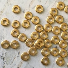 5mm Roundedge Greek Brass Metal Flat Washers w-2.5mm Hole