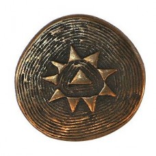 22mm Antique Brass Little Star Shank Button - Each