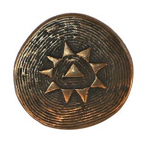 22mm Antique Brass Little Star Shank Button