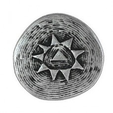 18mm Ant Silver Little Star Button with shank - Each