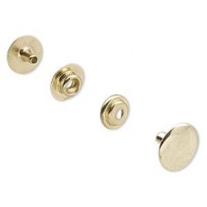Snap Line 20 3/16" Brass Fasteners- 12mm Cap/4.5mm Snap - Pack of 10 sets