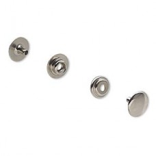 Snap Line 20 3/16" Nickel Fasteners-12mm Cap/4.5mm Snap - Pack of 10 sets