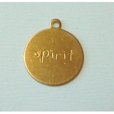 12mmSpirit Raw Brass Charm - Pack of 10 