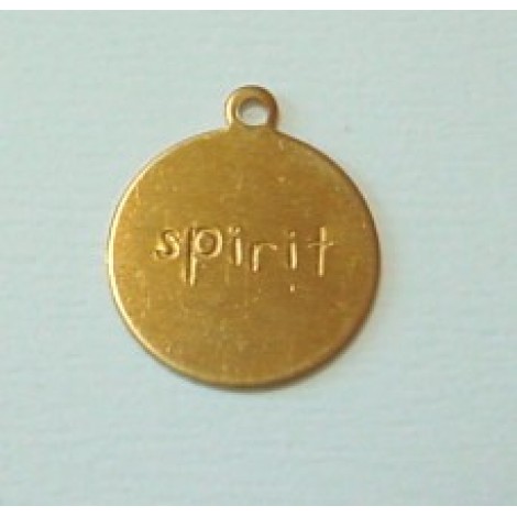 12mmSpirit Raw Brass Charm - Pack of 10 