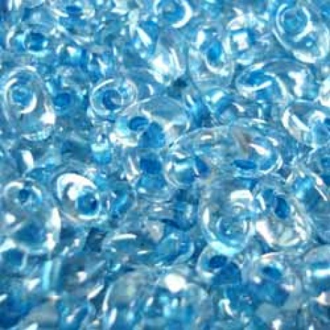 Miyuki Long Magatama Drops - Sparkling Sky Blue Lined Crystal - 12.5gm