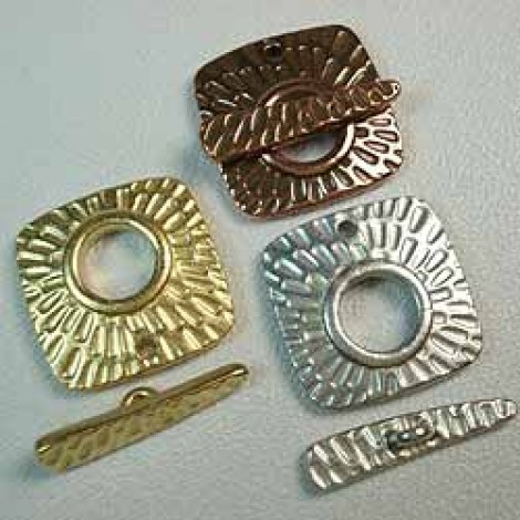 22mm TierraCast Radiant Toggle Clasp - 22K Gold Plated - each 22mm TierraCast Radiant Toggle Clasp - 22K Gold Plated - each