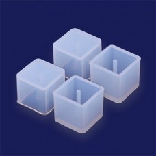 9mm Square Silicone Resin Bead Mould w-Hole
