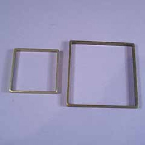 25mm (1β) Open Square Raw Brass Bezels - Pack of 2 25mm (1β) Open Square Raw Brass Bezels - Pack of 2