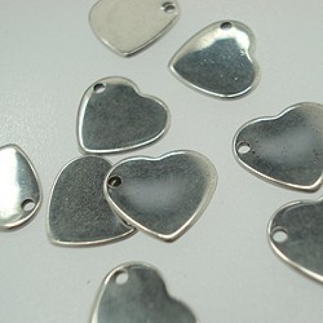 11mm Stainless Steel Heart Blank Drops