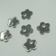 6mm Flat Flower Stainless Steel Blank Drops - Pack of 20