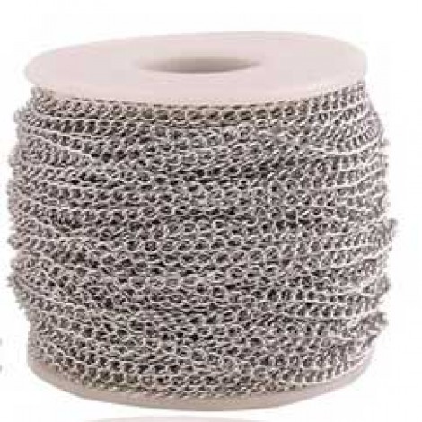 3mm Unplated 316 High Quality Stainless Steel Extension Cable Chain