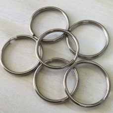 30mm Stainless Steel Split Ring Keyrings - Pack of 10