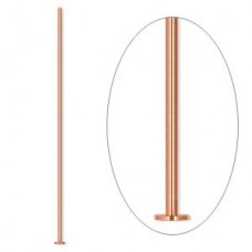 2" (50mm) 21ga Med Weight Copper Plated Headpins