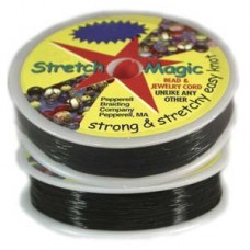 1mm Stretchmagic Cord - Black - 25 metre roll