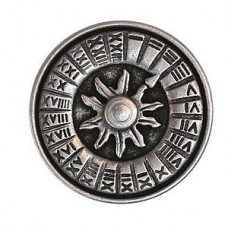 23mm Ant Silver Sundial Button with Shank