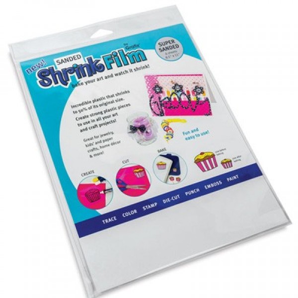 Grafix Shrink Plastic - Super Sanded - 50 sheet pack