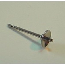 4mm Cup Pad 304 Surgical Stainless Steel Earposts with Peg - Pack of 12 Pair