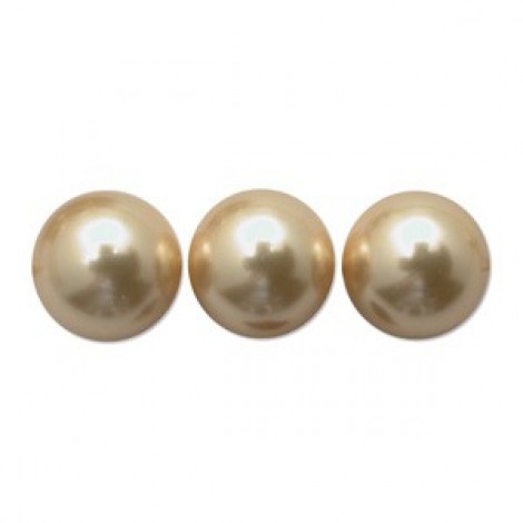 8mm Swarovski Crystal Pearls - Gold