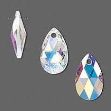 16mm Crystal Passions® 6106 Series Pear Drops - Crystal AB - Each