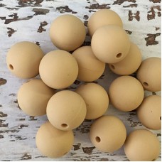 15mm Baby-Safe Silicone Round Beads - Tan