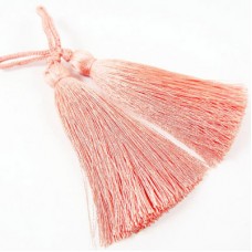 70mm Turkish Silk Thread Long Tassels - Soft Peach