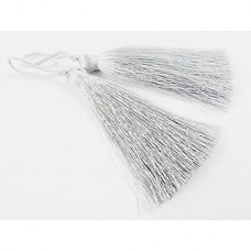 77mm Turkish Silk Thread Long Tassels - Light Grey