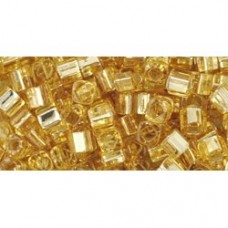3mm Toho Cubes - Silver Lined Light Topaz - 12.5gm