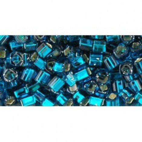 3mm Toho Cubes - Silver Lined Teal - 18-19gm