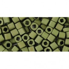 3mm Toho Cubes - Matte Dark Olive - 12.5gm