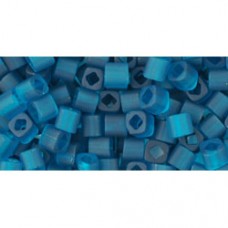 3mm Toho Cubes - Transparent Frosted Teal - 12.5gm