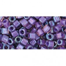 3mm Toho Cubes - Rainbow Rosaline/Op Purple Lined