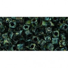 3mm Toho Cubes - Hybrid Jet Picasso - 12.5gm