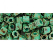 4mm Toho Cubes - Turquoise Picasso - 12gm