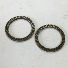 32mm TierraCast Ex-Large Radiant Ring Link - Brass Oxide - Pack of 2
