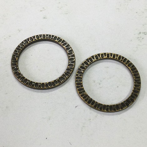 32mm TierraCast Ex-Large Radiant Ring Link - Brass Oxide - Pack of 2