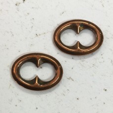 18x13mm TierraCast Oval Quatrefoil Links - Antique Copper - Pack of 2
